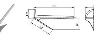 Bygelankare A5 14 kg, A4/1.4404